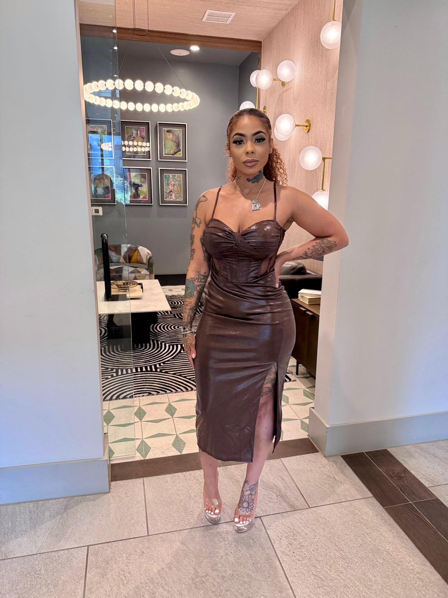Power Play Midi Dress