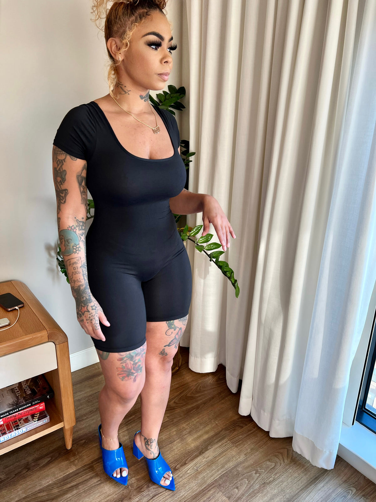 Always On Chill Black Romper