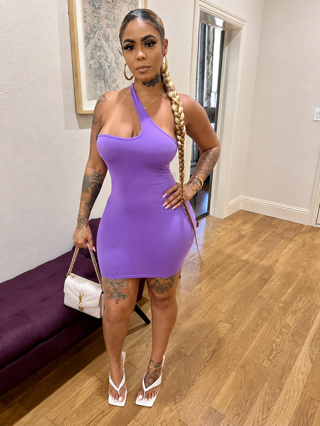 Hooked On Me Violet Mini Dress
