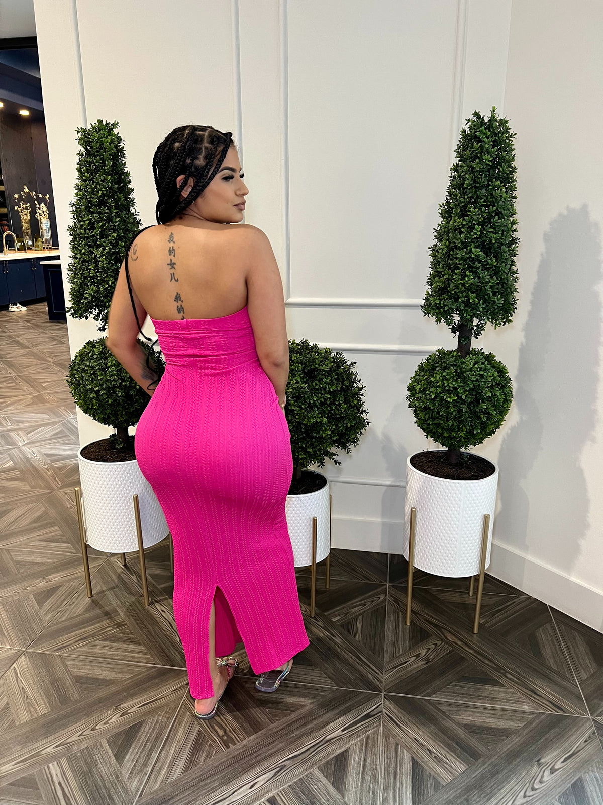 Spring Breeze Maxi Dress Fuchsia