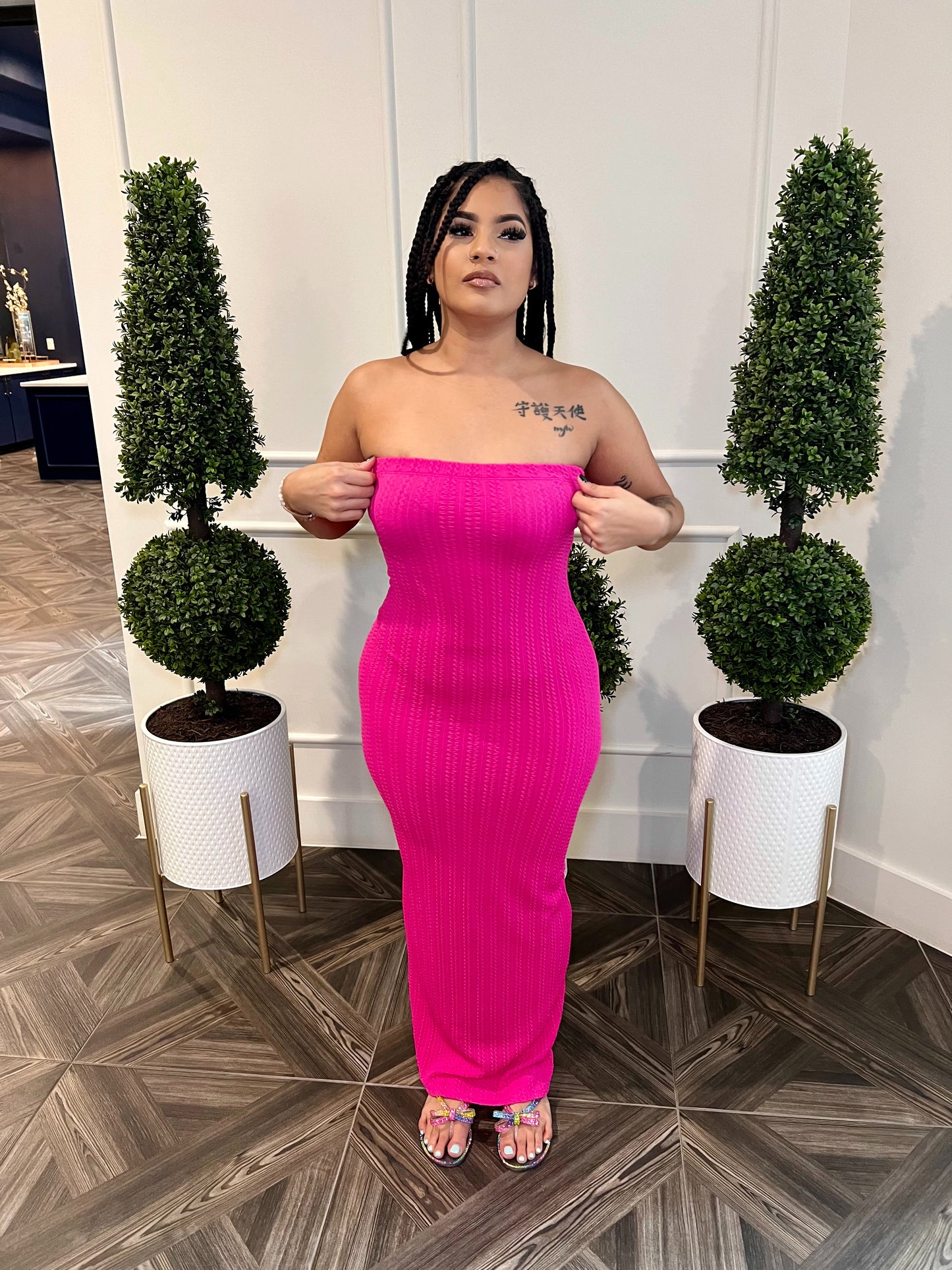 Spring Breeze Maxi Dress Fuchsia