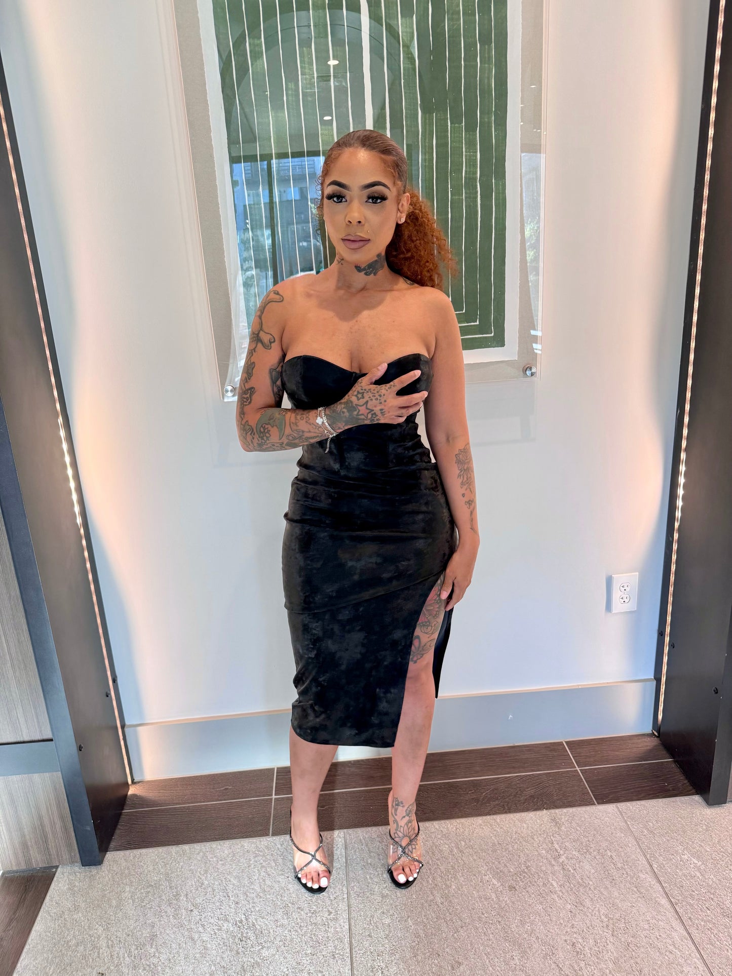 Cut To Win Midi Dress