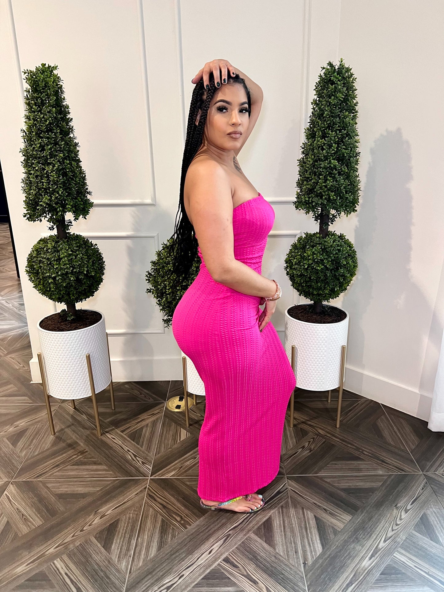 Spring Breeze Maxi Dress Fuchsia