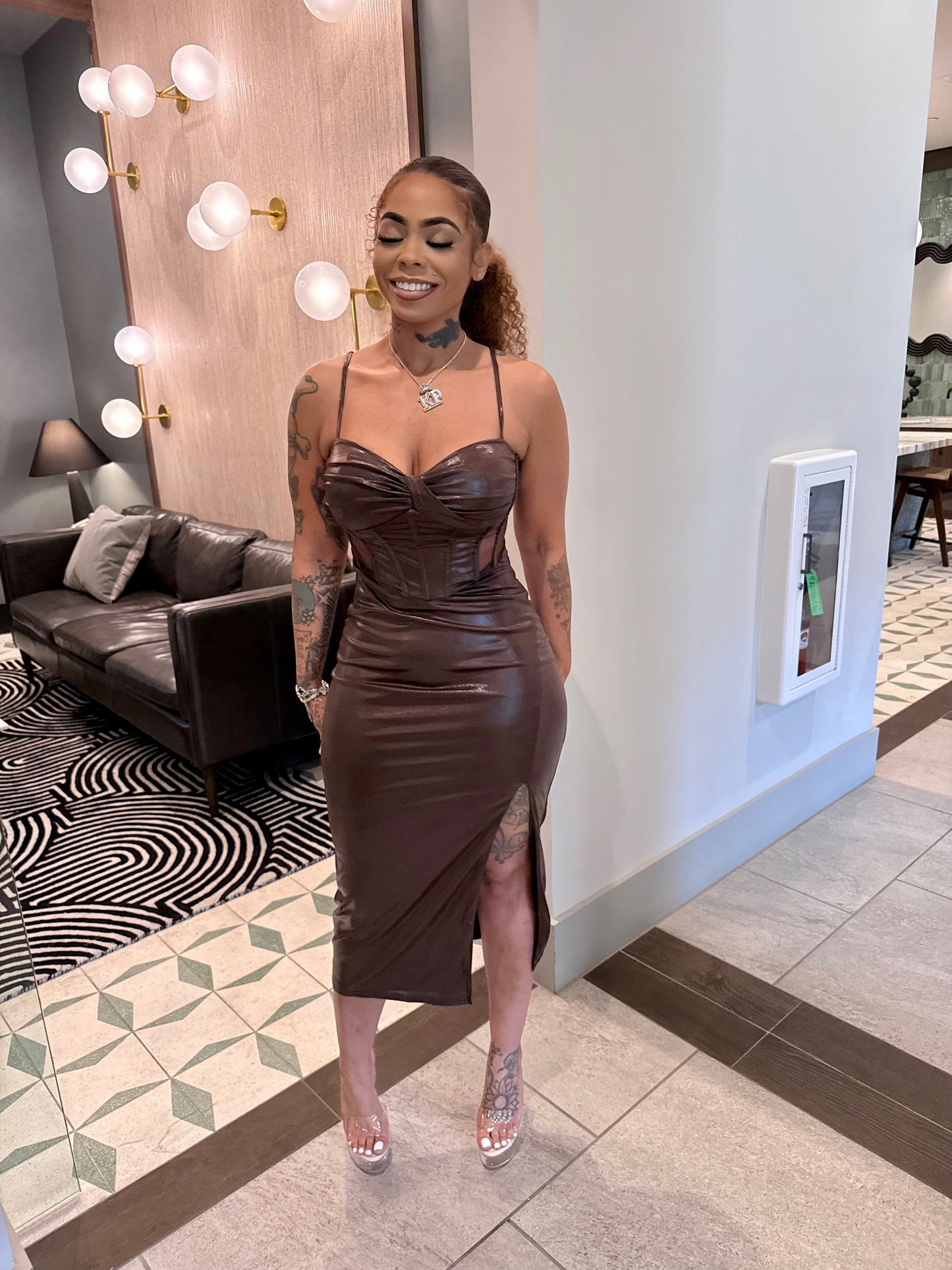 Power Play Midi Dress