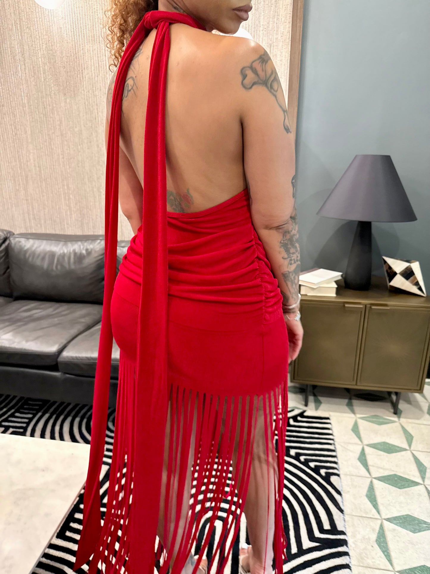 Crimson Entrance Maxi Dress