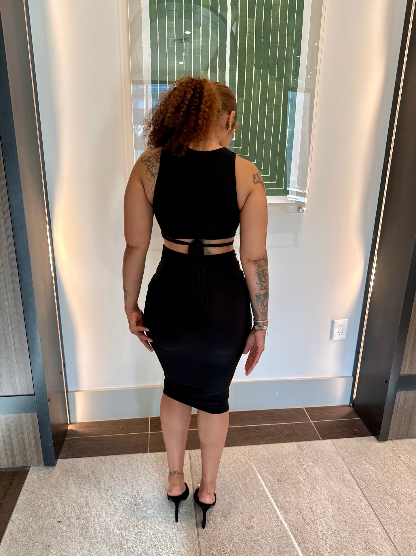 Pressure Applied Midi Dress