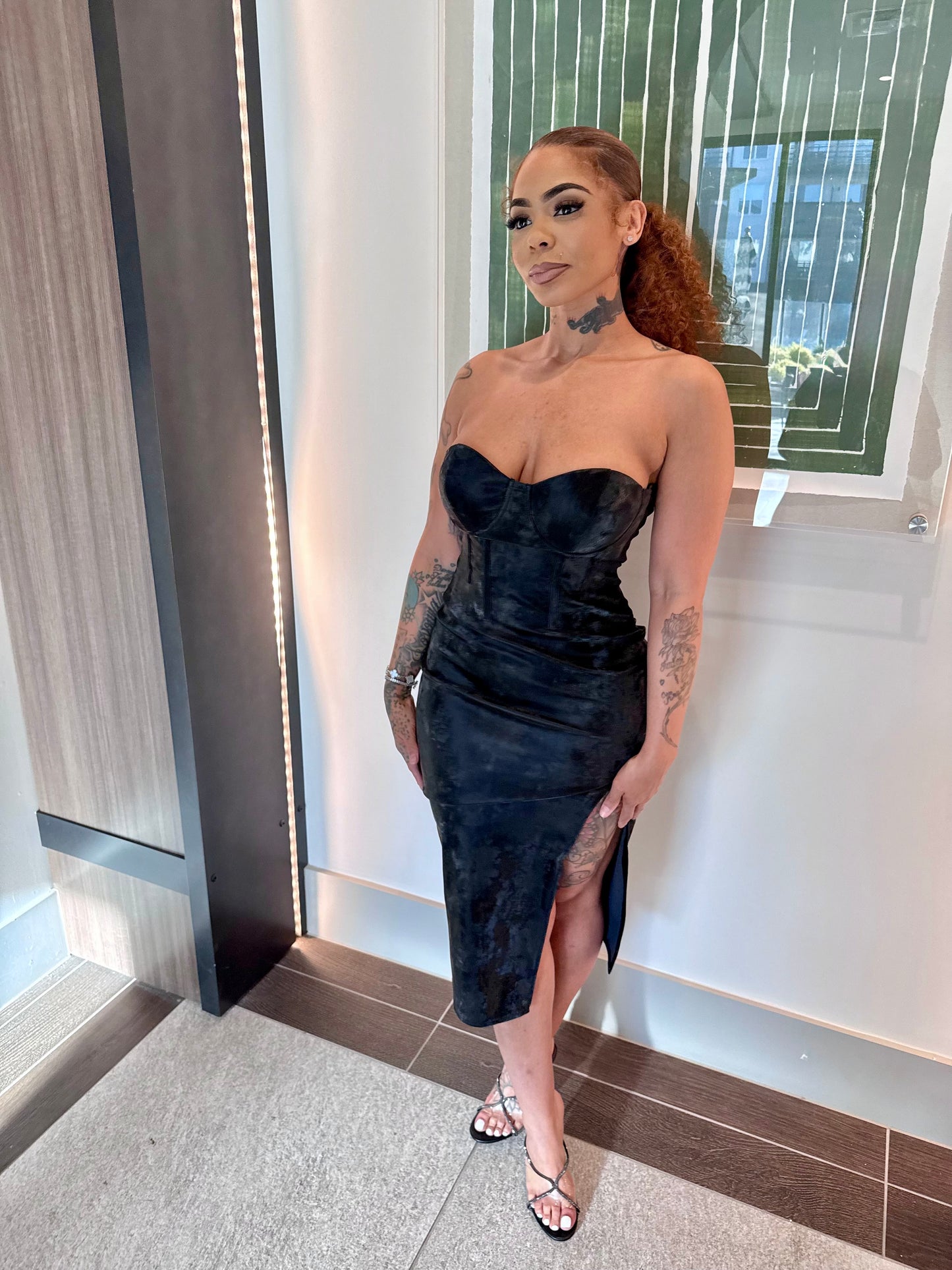 Cut To Win Midi Dress