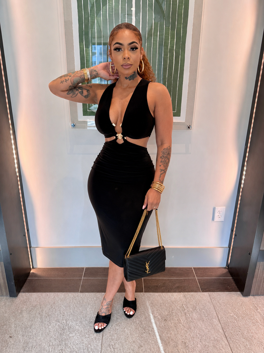 Pressure Applied Midi Dress