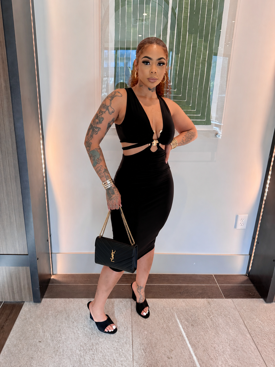 Pressure Applied Midi Dress