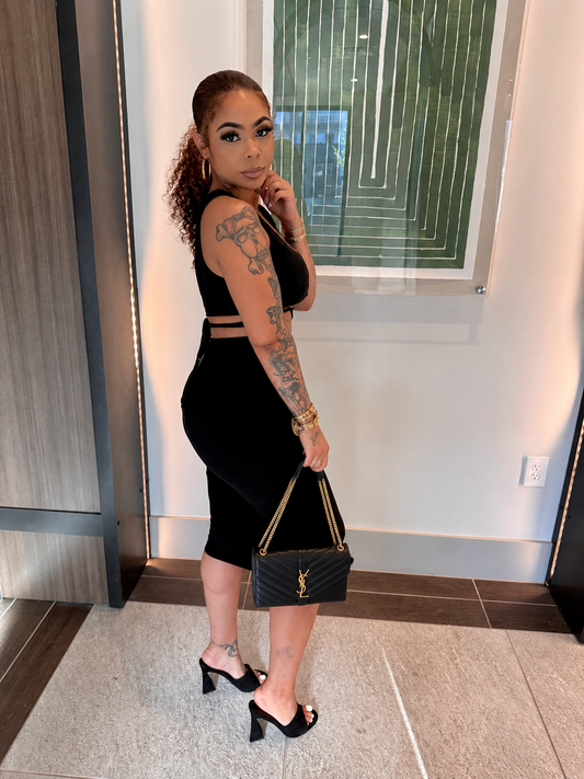 Pressure Applied Midi Dress