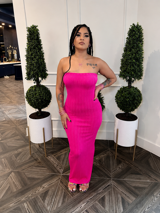 Spring Breeze Maxi Dress Fuchsia