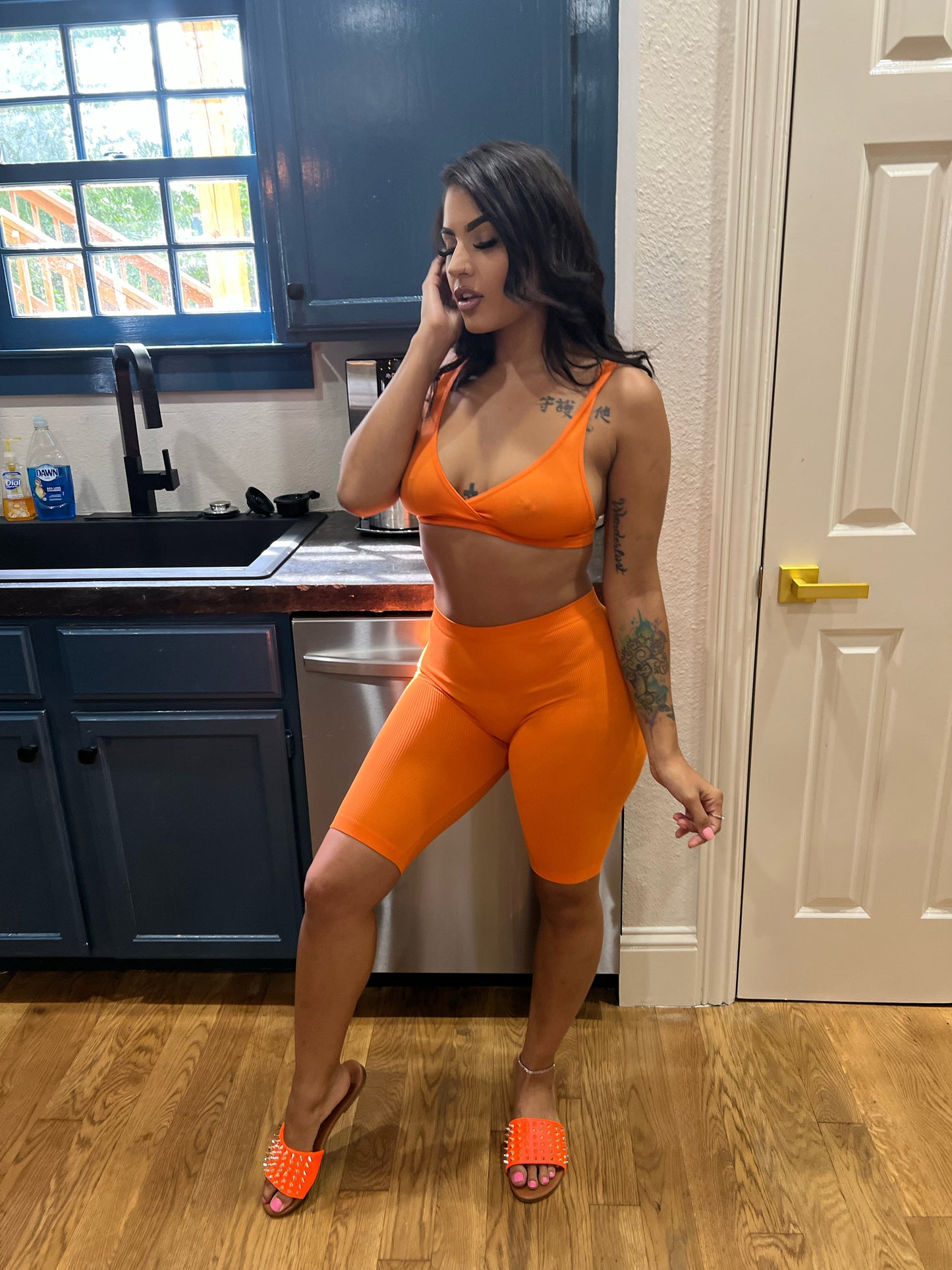 Chill Moves Orange Short Set