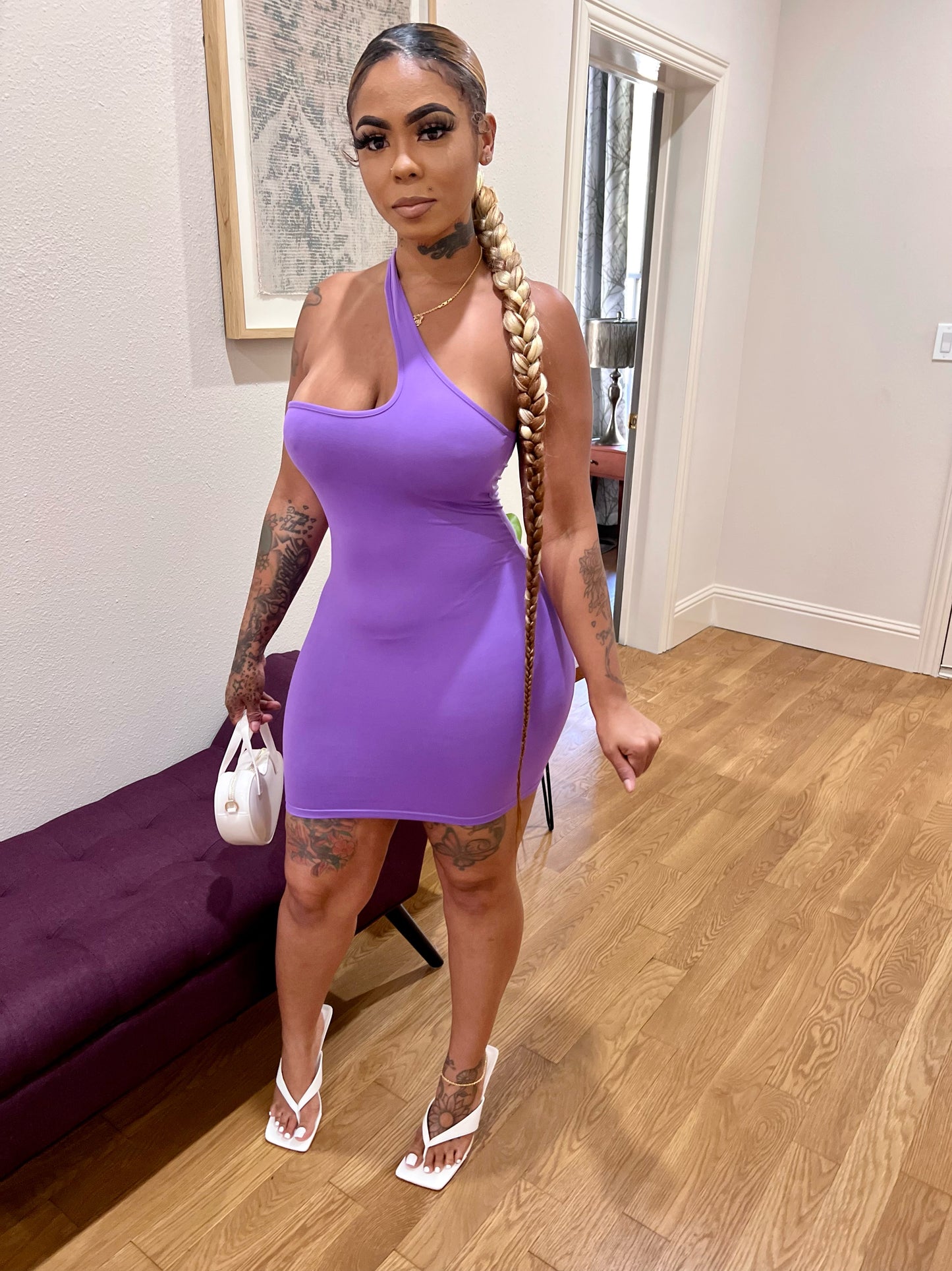 Hooked On Me Violet Mini Dress