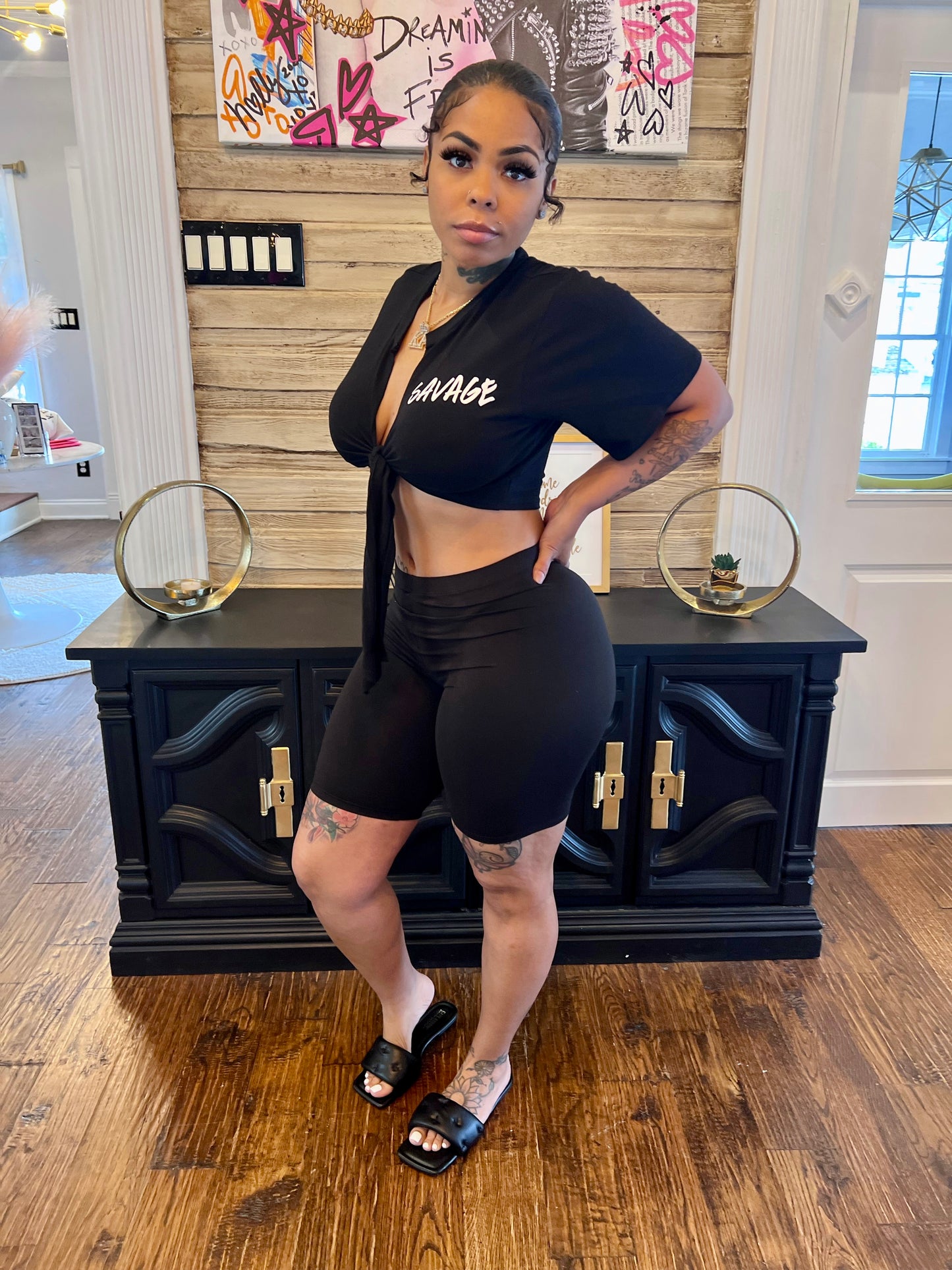 Megan Black Top