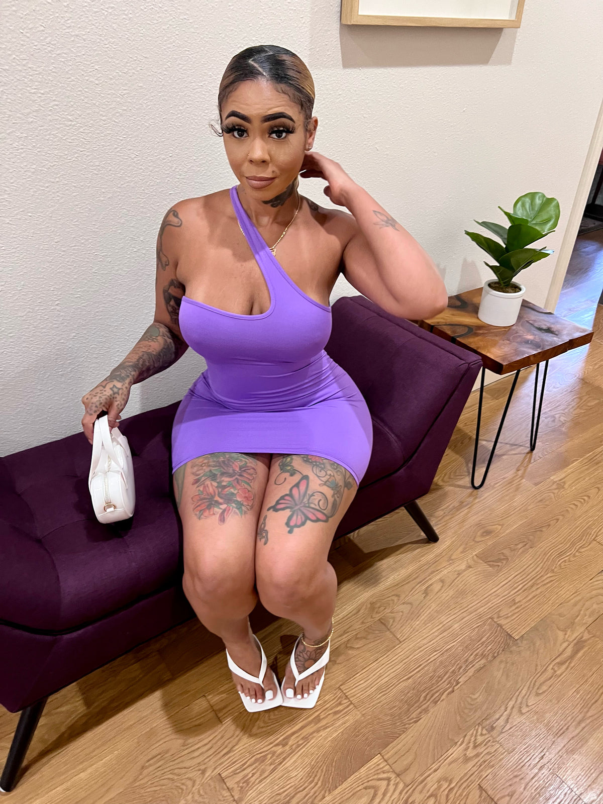 Hooked On Me Violet Mini Dress