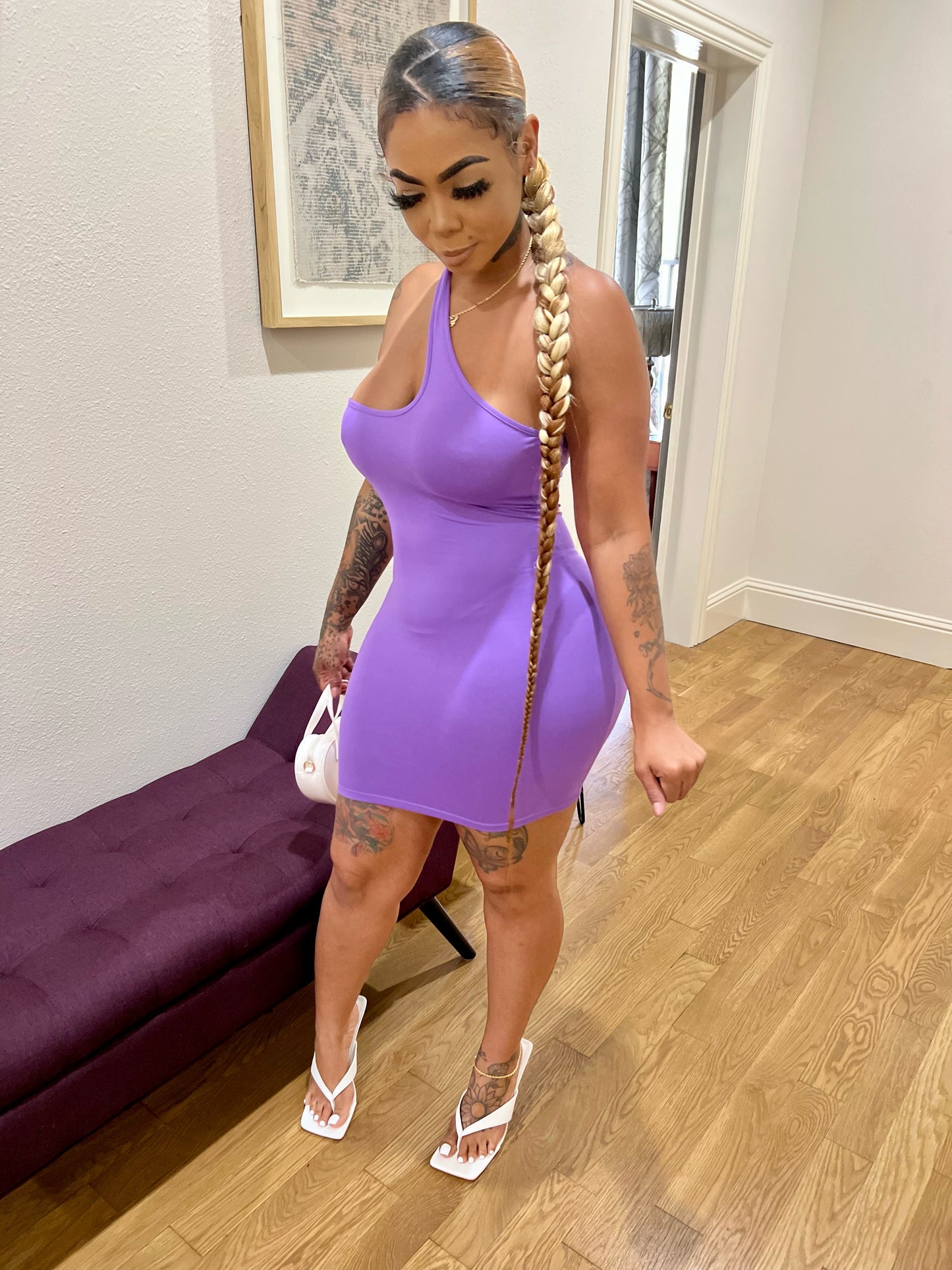 Hooked On Me Violet Mini Dress